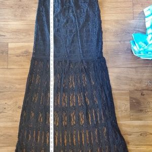 NWOT Black Lace Maxi Skirt